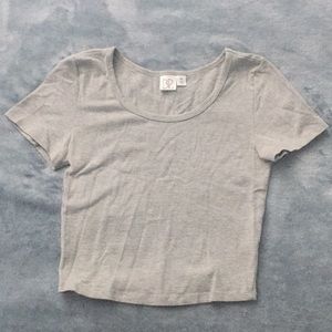 Nordstrom BP Grey T-Shirt Crop Top XS